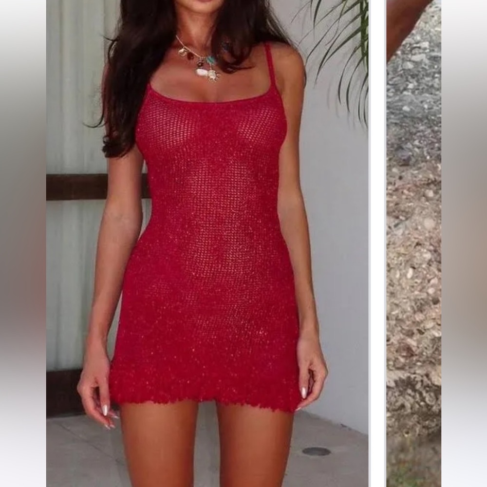 White fox red Mini Dress